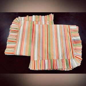 Custom Striped Euro Shams [set of 2]